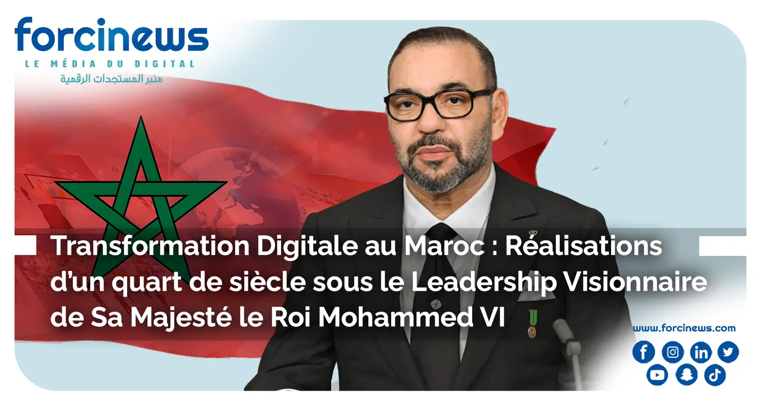 Transformation Digitale au Maroc : Les Réalisations d’un quart de siècle sous le Leadership Visionnaire de Sa Majesté le Roi Mohammed VI par Soulaimane AMRI - Forcinews